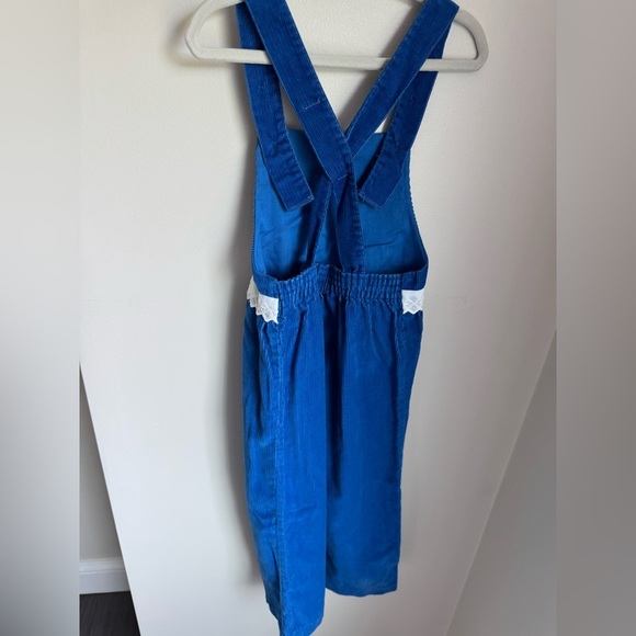 Vintage Thomas Velour Tea Cup Embroidered Overalls Size 4 - Picture 6 of 6